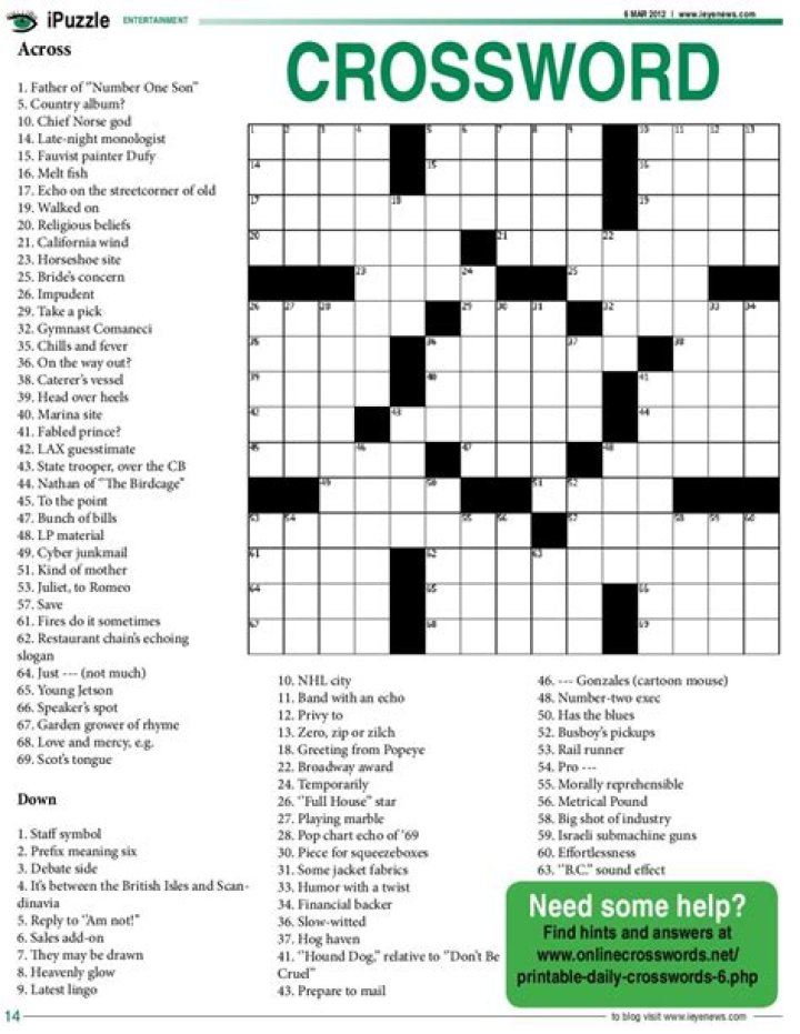 Solve The Cincinnati Enquirer Crossword Puzzles Instantly